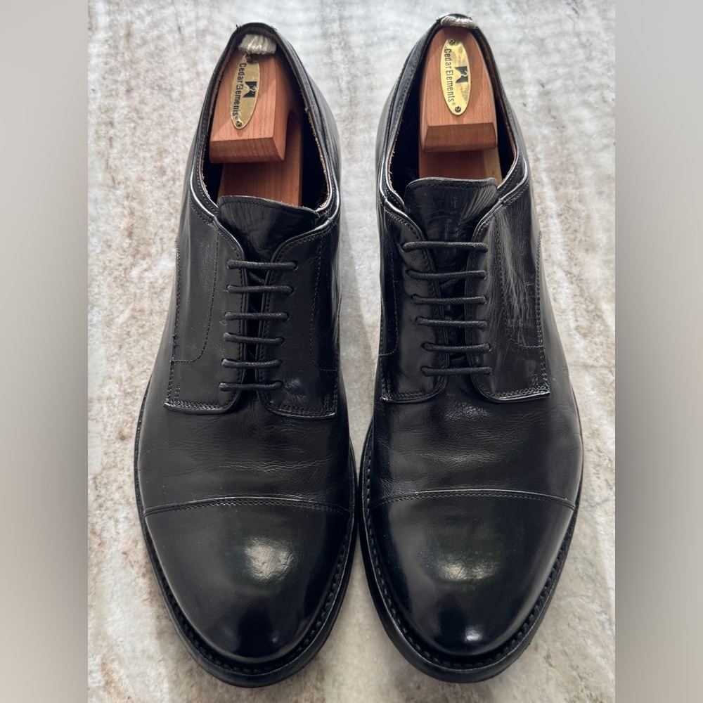OFFICINE CREATIVE BLACK LEATHER OXFORDS LACE UPS DERBY BLUCHER 46 / US 13 $$800